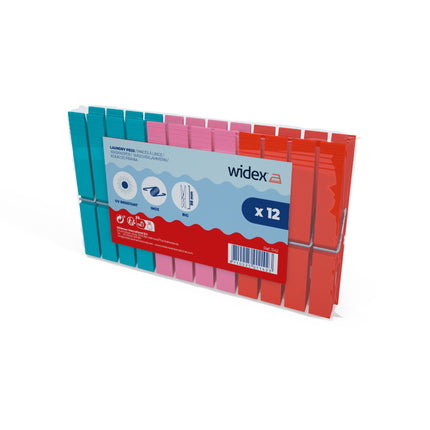 Widex® kunststof wasknijpers 12 stuks