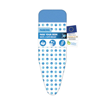 Strijkplankhoes | Comfort | Turbo & Parking | Blue Dots | 3-laags | Strijkplankovertrek