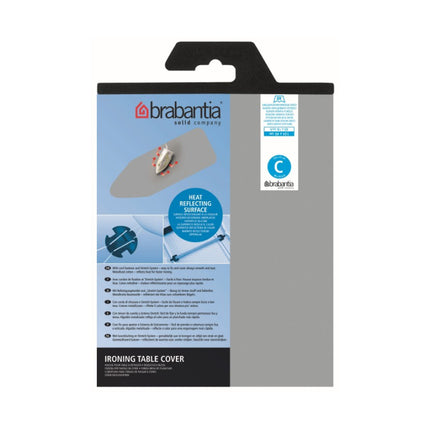 Brabantia strijkplankhoes C | Metallic | 2 mm: 124 x 45 cm | Strijkplankovertrek