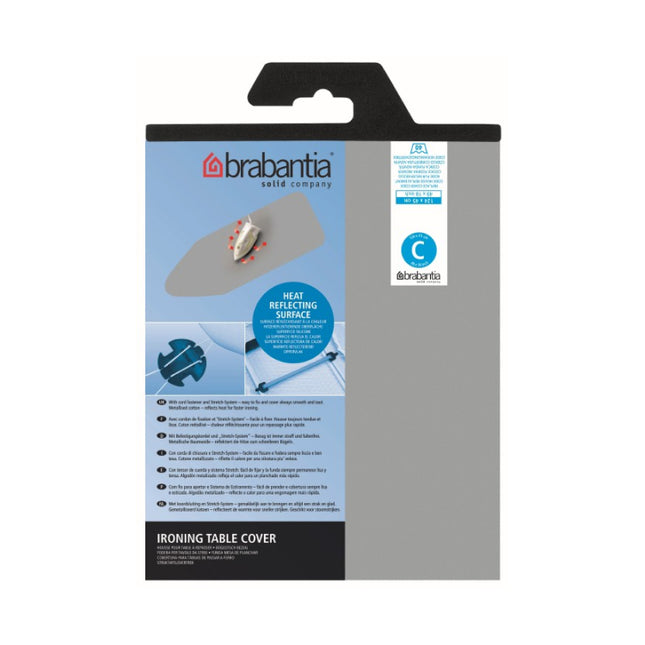 Brabantia strijkplankhoes C | Metallic | 2 mm: 124 x 45 cm | Strijkplankovertrek