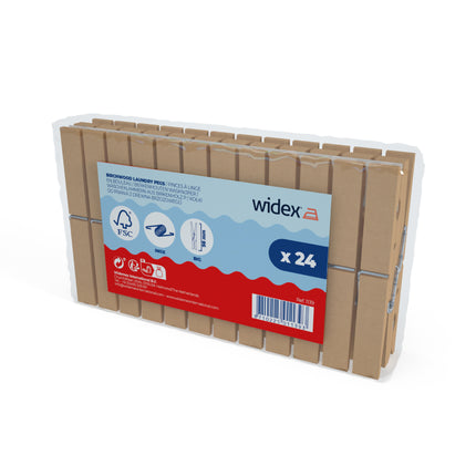 Widex® houten wasknijpers 24 stuks