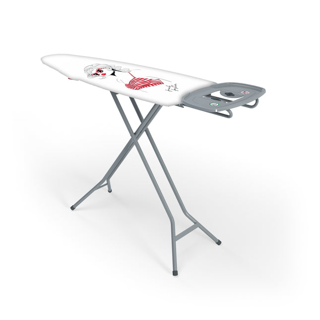 Widex® Easy Compact strijkplank met strijkplankhoes | 120 x 42 cm | 3-laags | French Fashion | Lady in Red