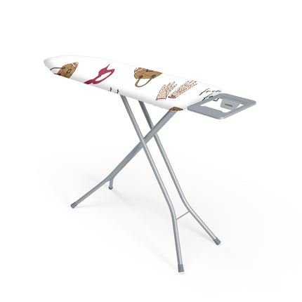 Widex® Lizzy strijkplank met strijkplankhoes | 120 x 38 cm | 3-laags | French Fashion | Cheetachic