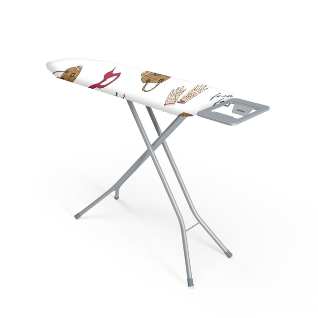 Widex® Lizzy strijkplank met strijkplankhoes | 120 x 38 cm | 3-laags | French Fashion | Cheetachic