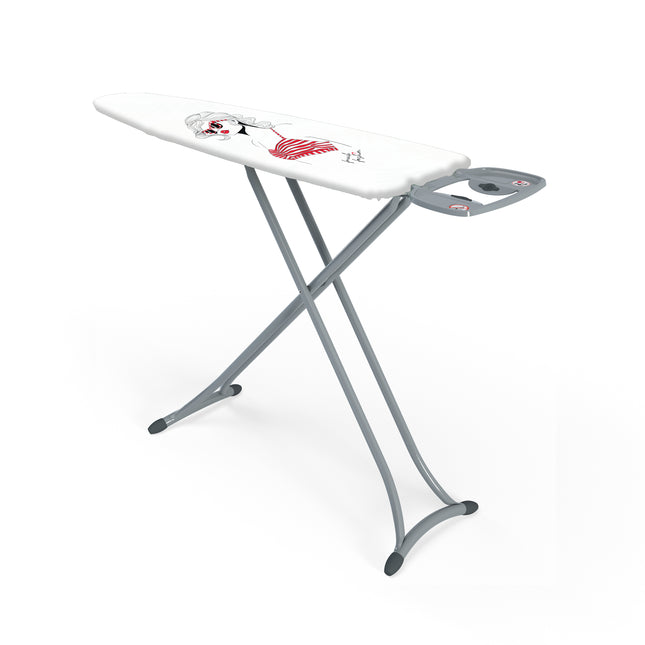 Widex® Loona strijkplank met strijkplankhoes | 120 x 38 cm | 3-laags | French Fashion | Lady in Red