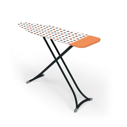 Widex® P0003 strijkplank met strijkplankhoes | 137 x 38 cm | 3-laags | Parking | Orange Grey Dots